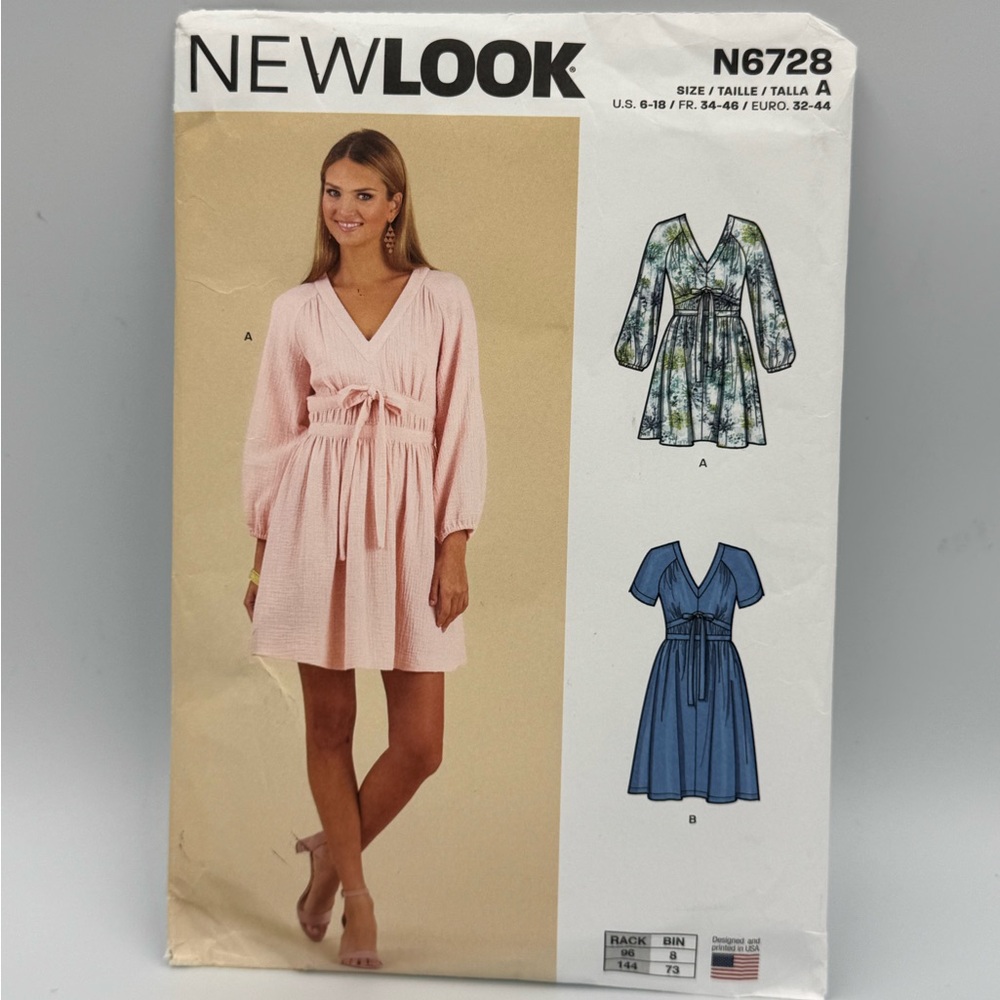 Newlook Sewing Pattern N6728 Women’s Dress Sizes 6-18